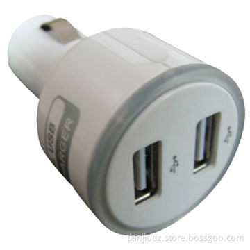 Mini External Dual USB Charger, 12 to 24V DC Input Voltage, 5V, 2A Output
